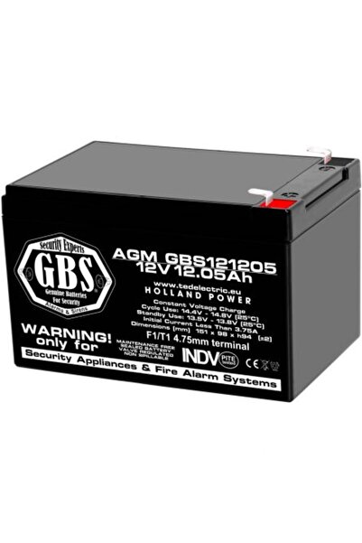 GBS Acumulator Stationar AGM VRLA Etans 12V 12.05A F1 T1, Dimensiuni 151mm x ...