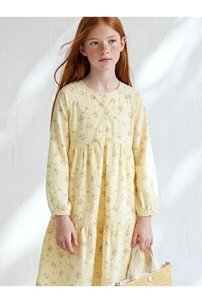 LC Waikiki LCW Kids Crew Neck Floral Girl's Dress