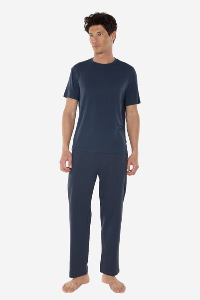 Malabadi Erkek Füme Bisiklet Yaka Micro Modal Extra Yumuşak Yazlık Pijama Takımı 6030
