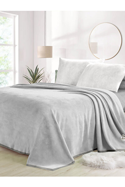CASA Plain Blanket 160X220Cm 100% Polyester Grey
