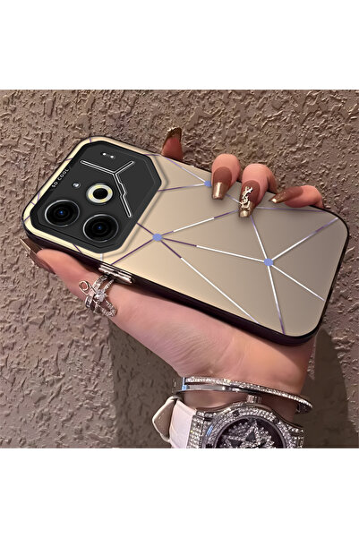 PATTERNOVA Tecno Pova 6/Pova 6 Pro 5G Uyumlu Yüksek Kalite Çizgili Geometrik ...