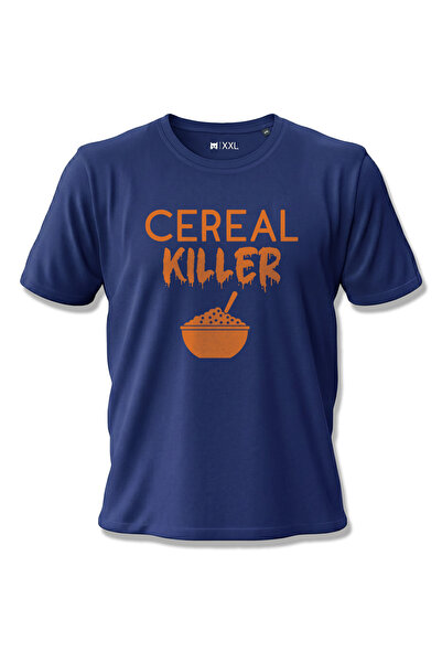 North Whiskers تي شيرت Cereal Killer Word Game مطبوع مصنوع من القطن بنسبة 100...