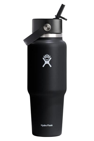 Hydro Flask Geniş Kapak Pipetli Seyahat Tipi Termos - 946 ml (32 Oz) - Siyah
