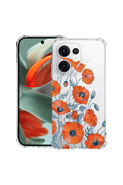 bestcase ®   Husă Antișoc pentru OPPO Reno15F / FS, Florală - Poppy Minimalis...