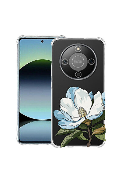 bestcase Αντικραδασμική Θήκη για Honor Magic8 Lite, Φλοράλ - Μπλε Μανόλια, 31...