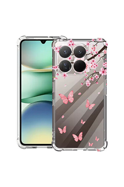bestcase Husă Antișoc pentru Xiaomi 17, Floare de cireș roz și fluturi, 20999...
