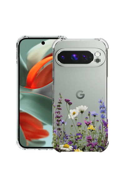 bestcase Husă Antișoc pentru Google Pixel 10 Pro XL, Florală - Flori sălbatic...