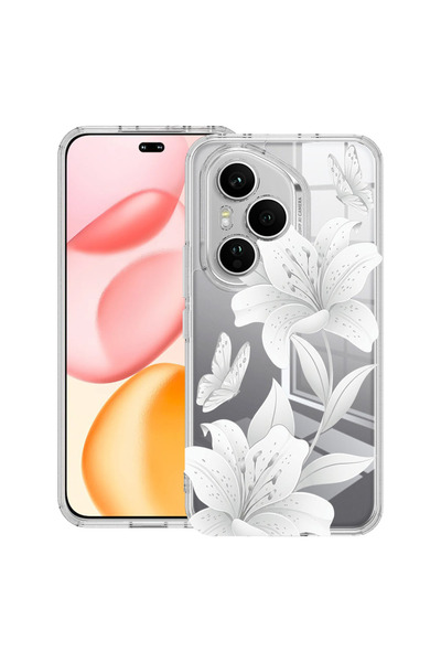 bestcase Husă Antișoc pentru Honor 400 Pro, Florală - Lotus Alb Elegant, 2059...