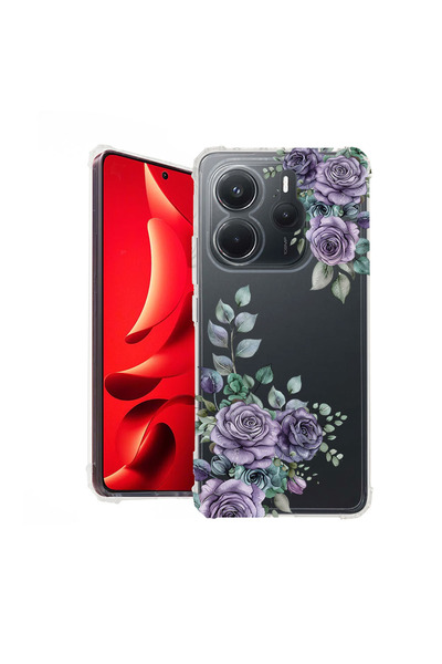 bestcase Husă Antișoc pentru Xiaomi Redmi Note 14 4G, Florală - Trandafir Pas...