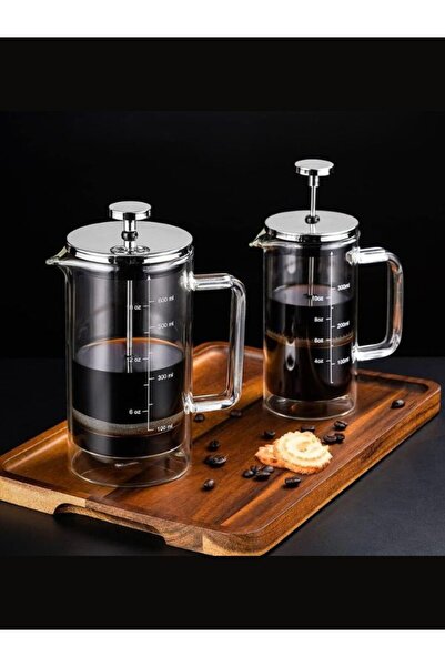 Blackstone French Press Coffee Maker 1000ML Double Wall Clear Glass Coffee Pr...