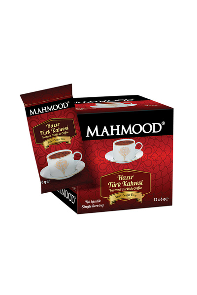Mahmood Coffee Cafea turcească instant fără zahăr, 12 plicuri x 6 g