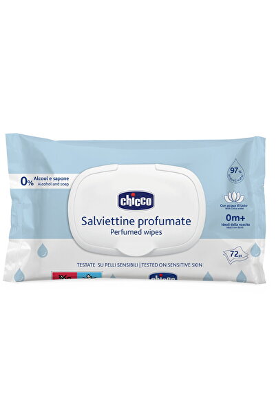 Chicco Υγρά μαντηλάκια με 97% νερό, χωρίς αλκοόλ ή σαπούνι, 72 τεμάχια, 0 μήνες+