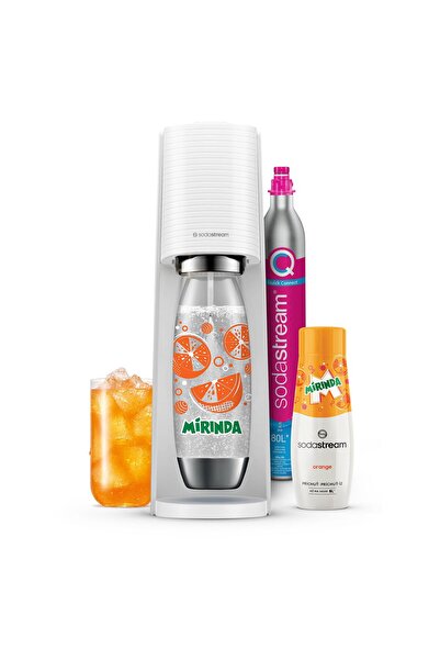 sodastream Terra White Megapack Mirinda Συσκευή Παρασκευής Ανθρακούχου Νερού