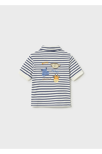 MAYORAL Baby Boy Striped Shirt Collar T-Shirt 6 Months - 4 Years Dark Blue