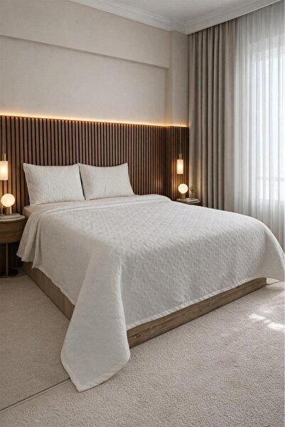 Çeyiz Diyarı Powderlove 3 Piece Double Bedspread 235X250 cm White