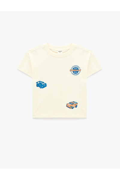 Koton Printed Cotton Short-Sleeve Crew-Neck T-Shirt