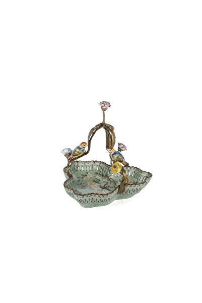 Mikasa Moor Yeşil Kuş Çiçek Desenli Dek Tabak 30x29cm