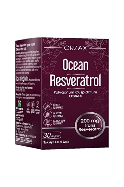 Orzax Ocean Resveratrol 200 Mg 30 Capsules