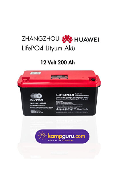 OUTDO 12 VOLT 200 AMPER LİTYUM AKÜ ( Huawei LİTHİUM Battery )