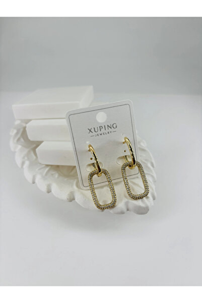 EASERA TİCARET Zircon Stone Brass Zircon Earrings - Kp00355
