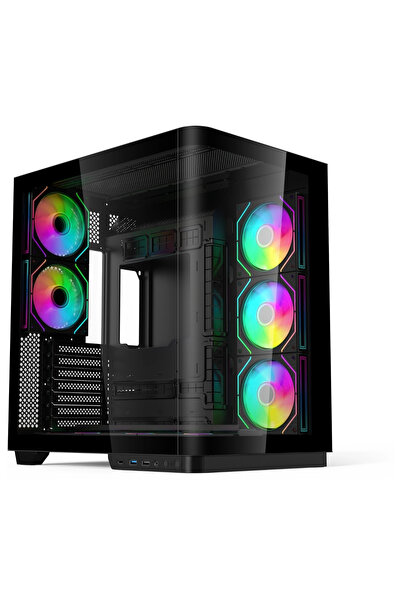 Hyper Rocket V335R ATX 8 Argb Fan Siyah Oyuncu Kasası