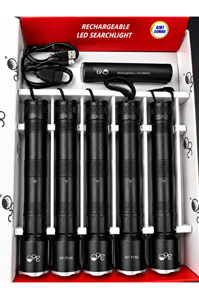 360 Rechargeable LED flash light 5 in one 8000 mAh bettery