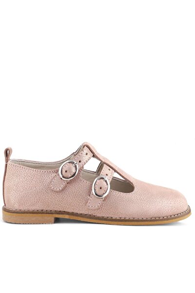 OrtopedikAL Rakerplus 100% Leather Powder Glitter Buckle Girls' T-Bar Balleri...