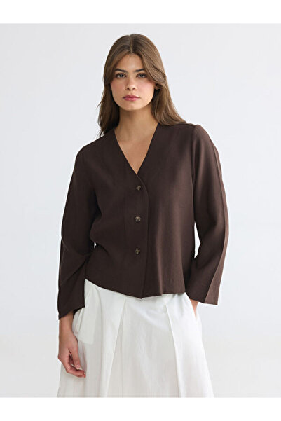LC Waikiki V Neck Modal Blend Blouse
