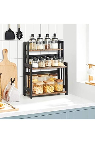 SONGMICS Raft de organizare, Songmics, Negru, 41 x 18 x 53 cm