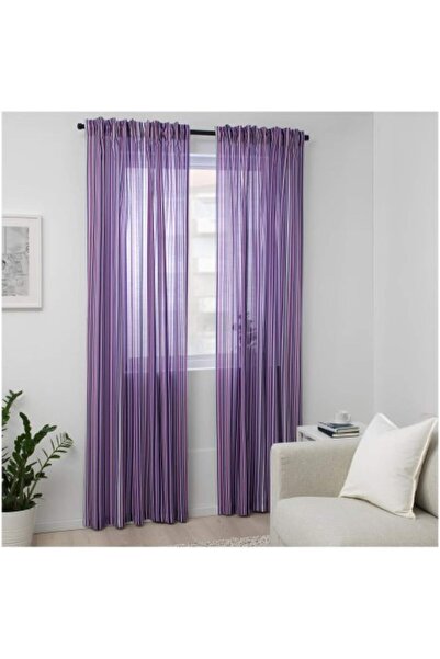 Prakly Modern Stripe Curtains Multi Color Window Curtains 2 Pieces Set for Be...