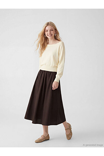 LC Waikiki Flared Skirt with Elastic Waist