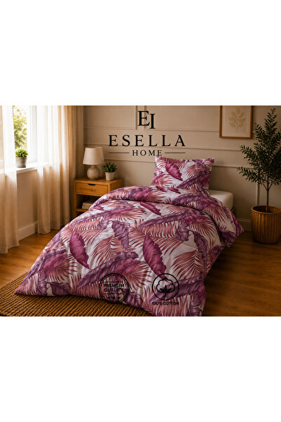 Esella Home | Luxury Ranforce | %100 Pamuk | Tek Kişilik Nevresim Set | 63 Tel