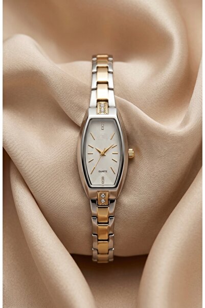 KLISHE Butik Women's Steel Watch Gold & Silver Mix Color Band Vintage Old Mon...