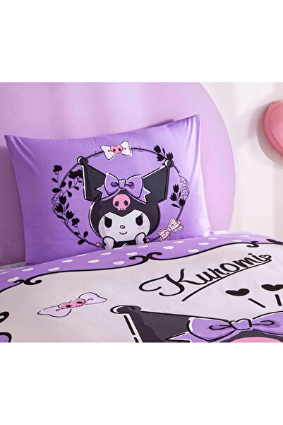 Zorluteks Taç Out Kuromi Patterned 100% Cotton Fabric 1 Piece Pillowcase 50X70
