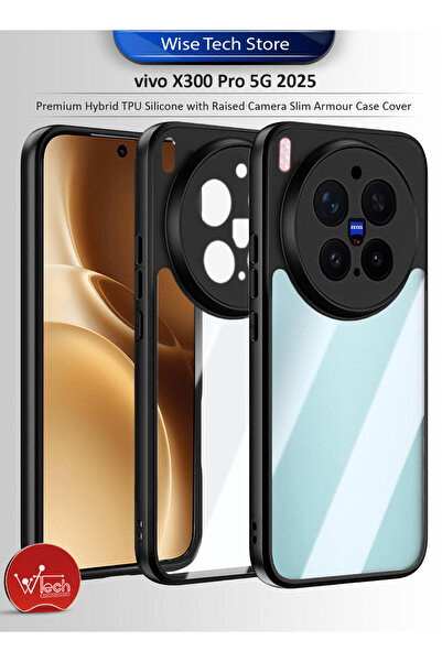 Wtech غطاء حماية نحيف ممتاز لهاتف فيفو X300 Pro 5G 2025 مصنوع من السيليكون وا...