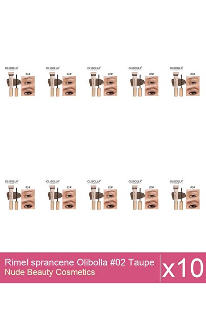 Makeup Set 10x Rimel sprancene Olibolla #02 Taupe