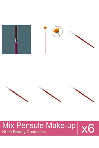 Makeup Set Mix 6 products Makeup Brushes: Cat's Tongue Gel Brush - No.2, Cat'...