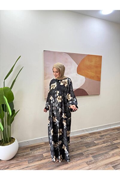 İLGEN FASHİON Bahar Çiçekli Modal Elbise-Oversize-Tesettür & Uzun Yazlık Elbise