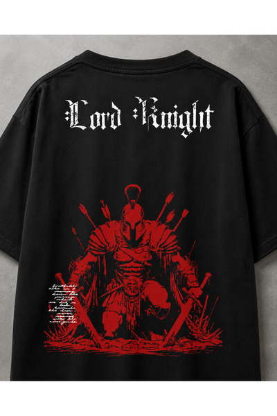 YOLO STREET Μπλουζάκι Lord Knight Oversize Μαύρο με στάμπα Red Knight Unisex ...