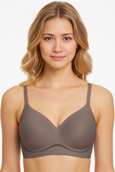 Homay Wave Detailed Wire-Free Laser Cut Seamless Bra - One Piece
