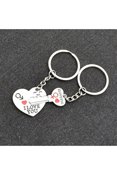 Choice 6 cm silver Silver-plated Heart Keychain for Couples | Wedding Favors ...