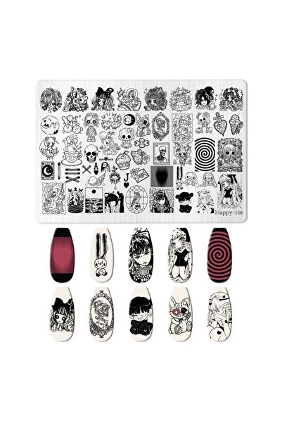 Choice11 12 Dark Series: Gothic Style Matte Steel Nail Art Stamping Plate Pun...