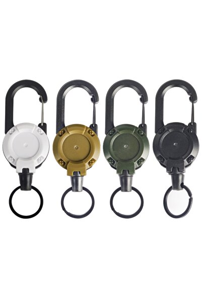 Choice8 4pcs color mixing 1/2/4PCS Retractable Heavy Duty Pull Reel Carabiner...