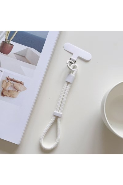 Choice 1 pcs white Adjustable Mobile Phone Short Lanyard Rope Cord Nylon Anti...