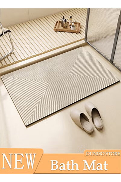 DOMEET Diatom Mud Bath Mat Bathroom Rug Mat,Non-Slip Quick Drying Floor Mat f...