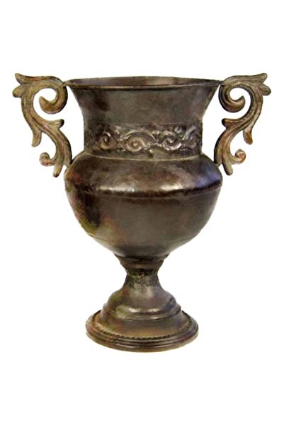 Goliat Vază amforă decorativă, Goliat, 32x28cm, metal, bronz