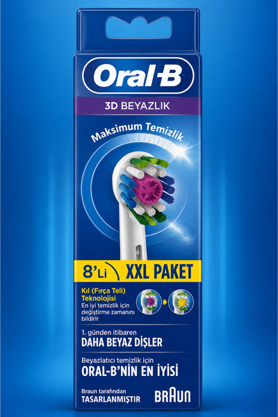 İMEXTECH Oral-B 3D White 8'li Diş Fırçası Yedek Başlığı