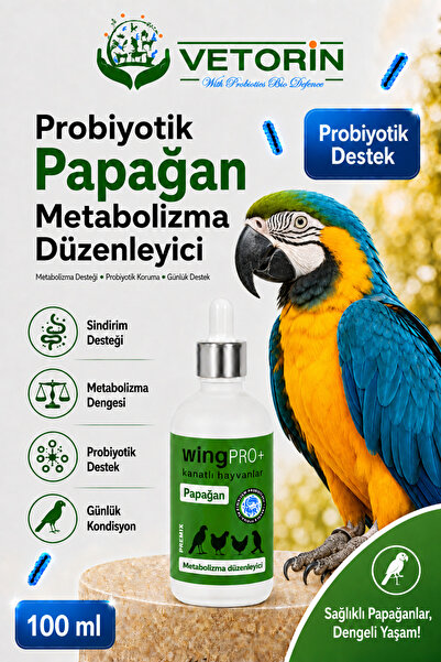 VETORİN Probiyotikli Papağan Sindirim Sistemi Desteği & Metabolizma Düzenleyi...