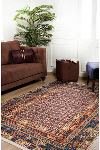 halinet Halı.Net Multi-Colored Classic Washable Non-Slip Living Room Carpet H...