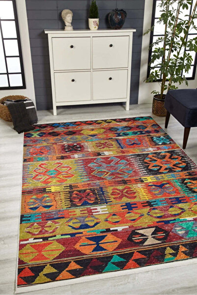 halinet Halı.Net Multi-Colored Modern Washable Non-Slip Living Room Carpet Ha...